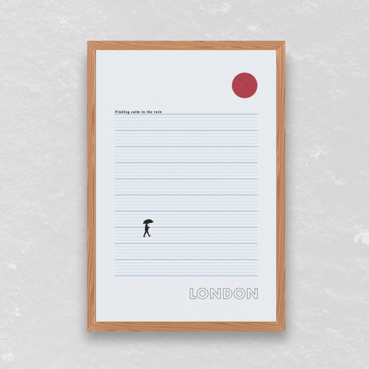 London Rain Poster - Digital