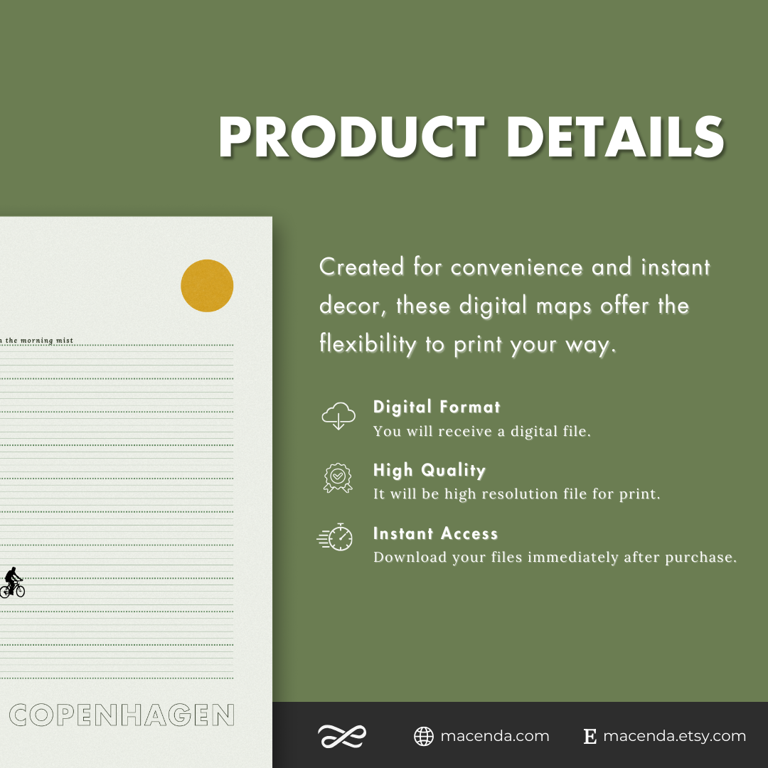 Copenhagen Cycle Poster - Digital