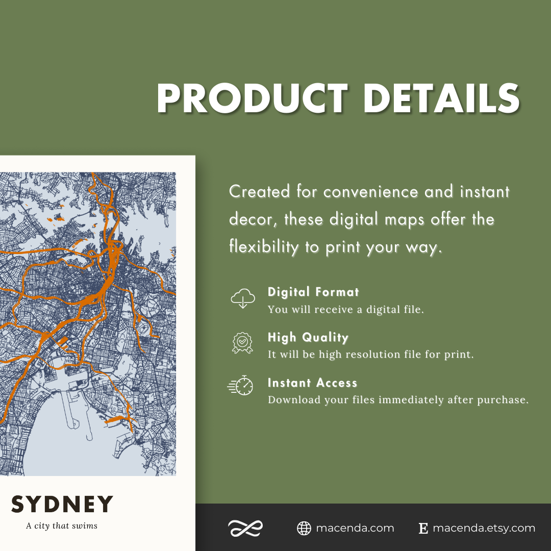 Sydney City Map - Digital