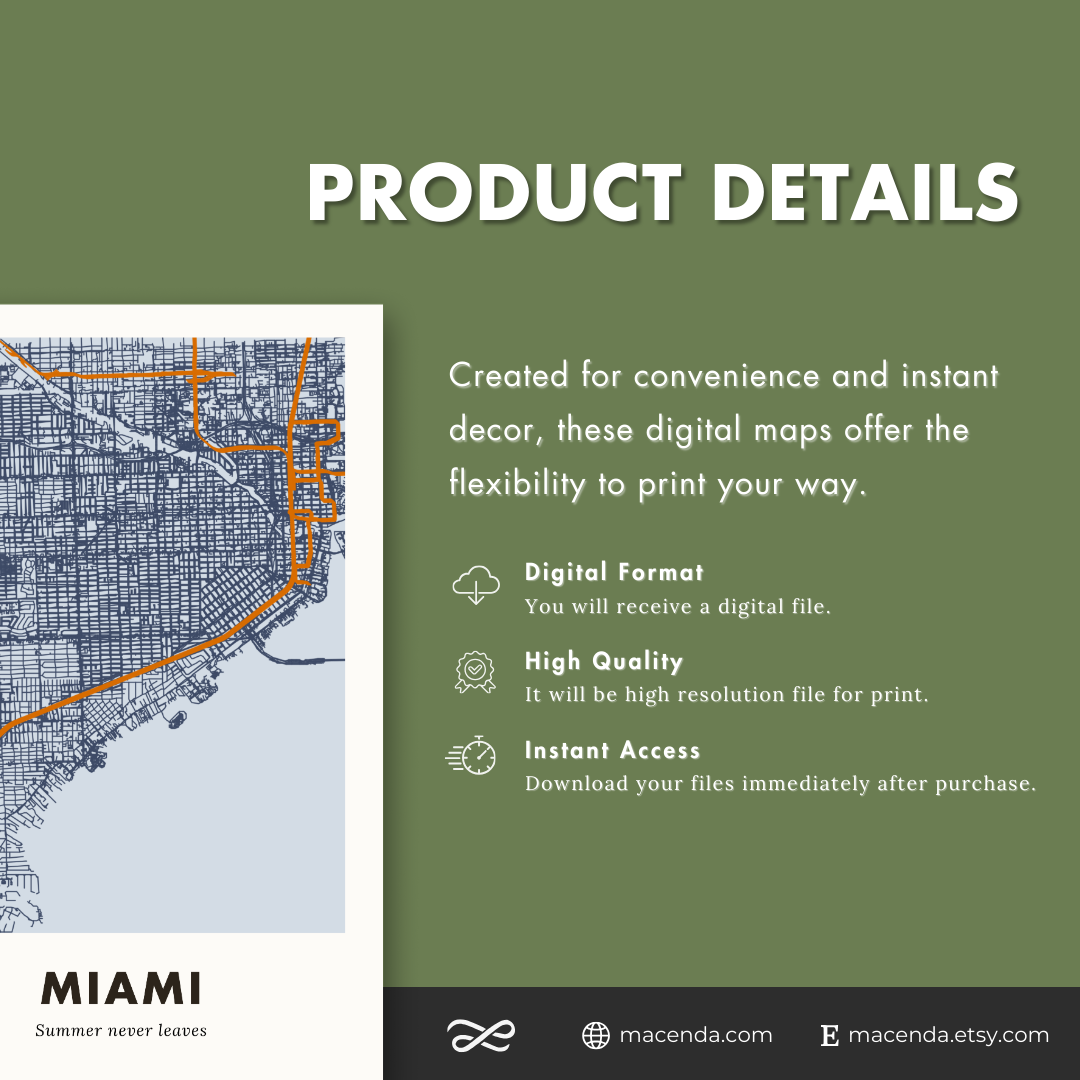 Miami City Map - Digital