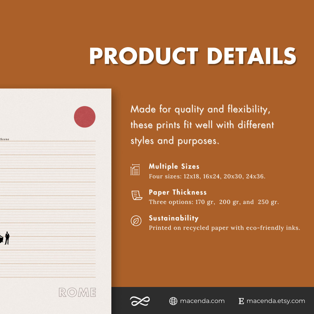 Rome Cinema Poster - Printed