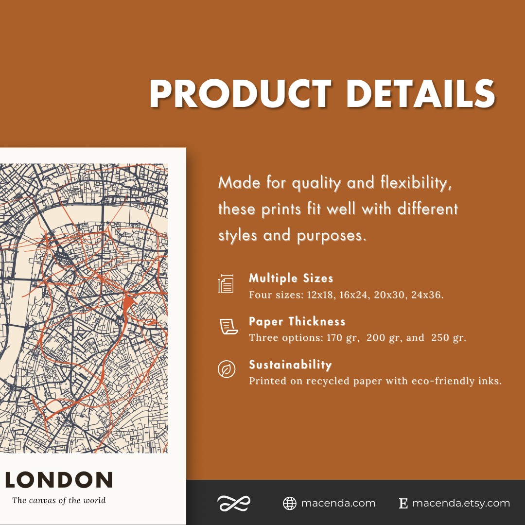 London City Map - Printed