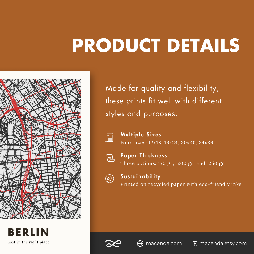 Berlin City Map - Printed
