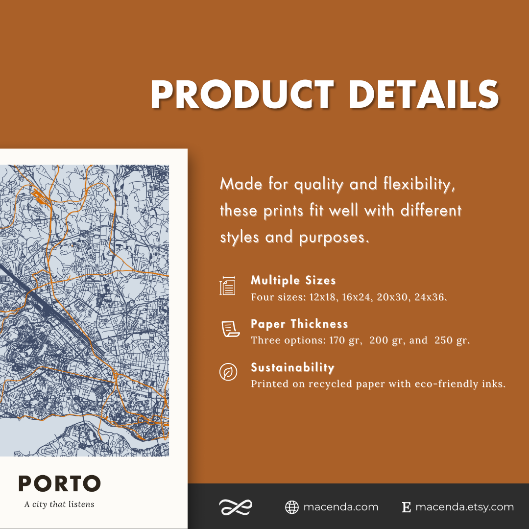 Porto City Map - Printed