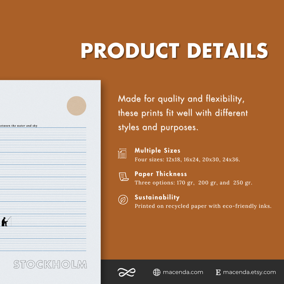 Stockholm Calm Poster - Printed