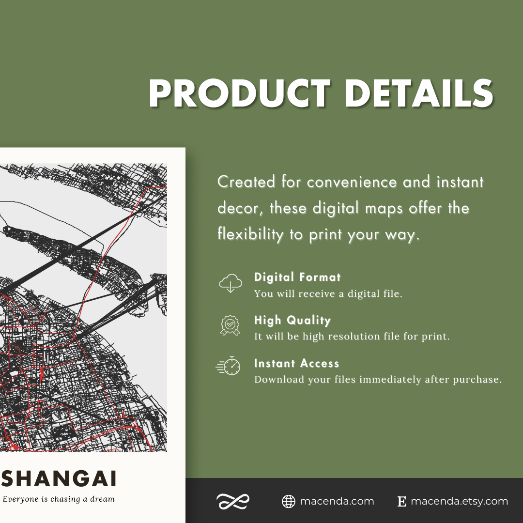 Shanghai City Map - Digital