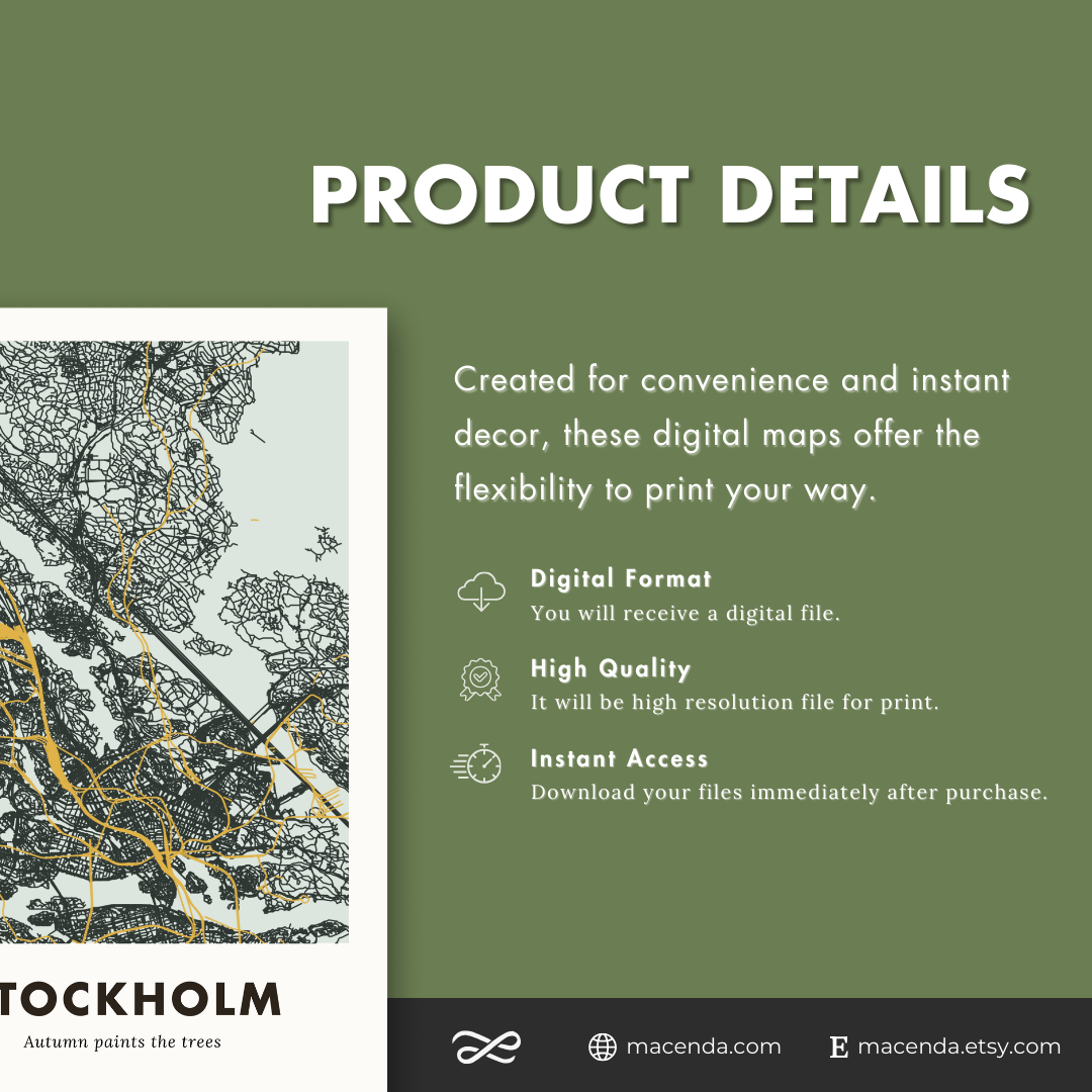 Stockholm City Map - Digital