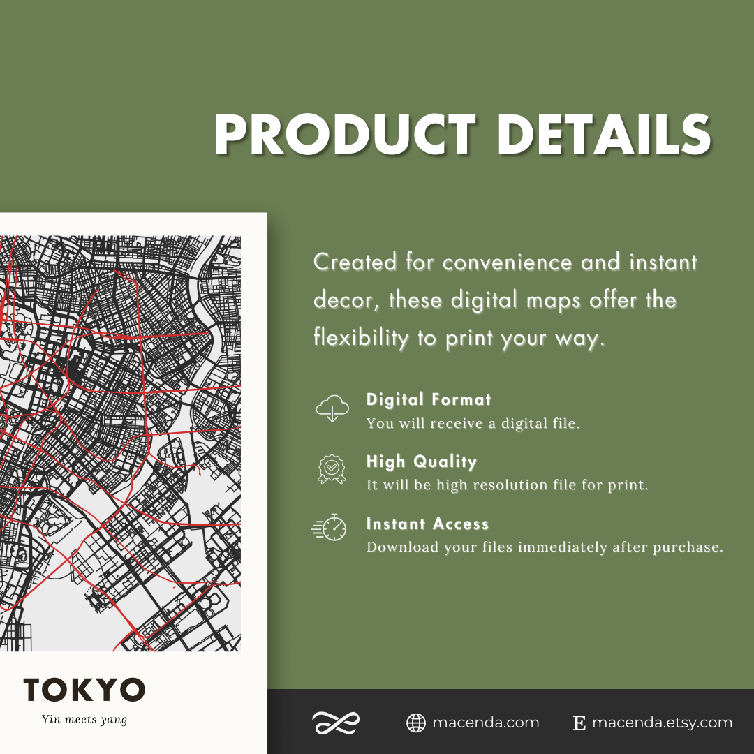 Tokyo City Map - Digital