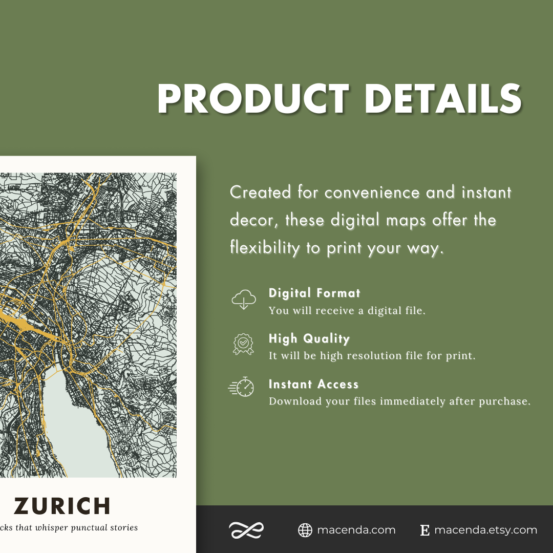 Zurich City Map - Digital