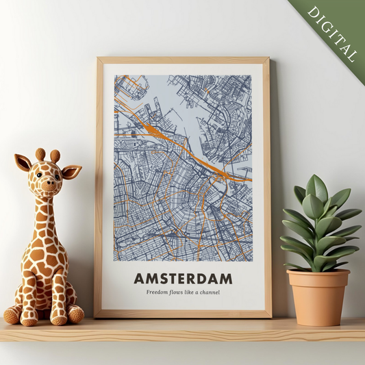 Amsterdam City Map - Digital