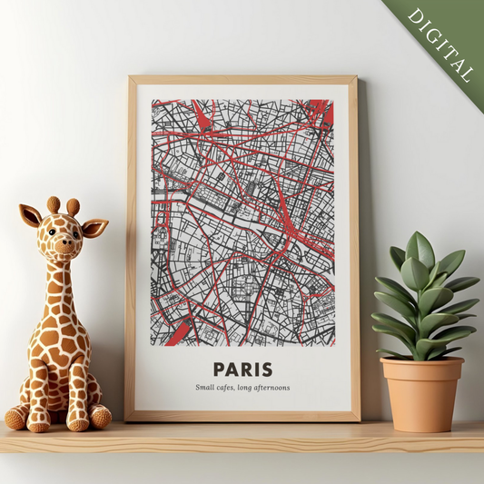 Paris City Map - Digital
