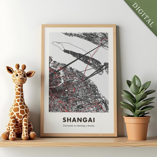 Shanghai City Map - Digital