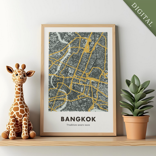 Bangkok City Map - Digital