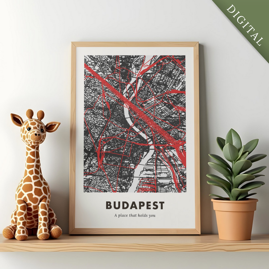 Budapest City Map - Digital