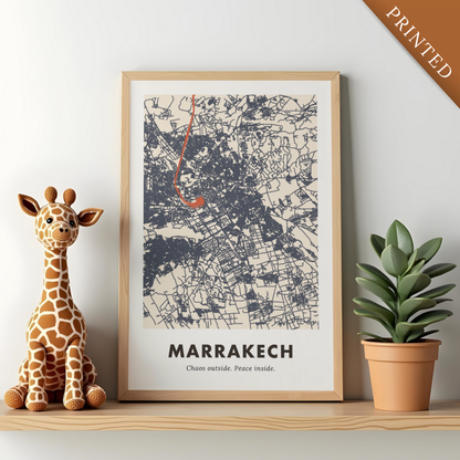 Marrakesh City Map - Printed
