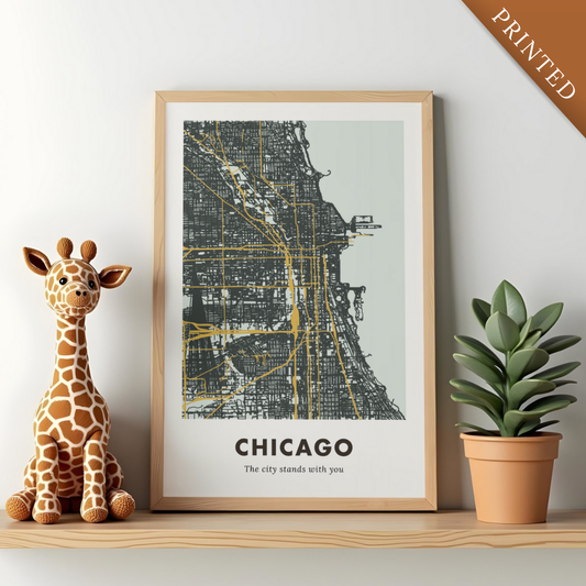 Chicago City Map - Printed