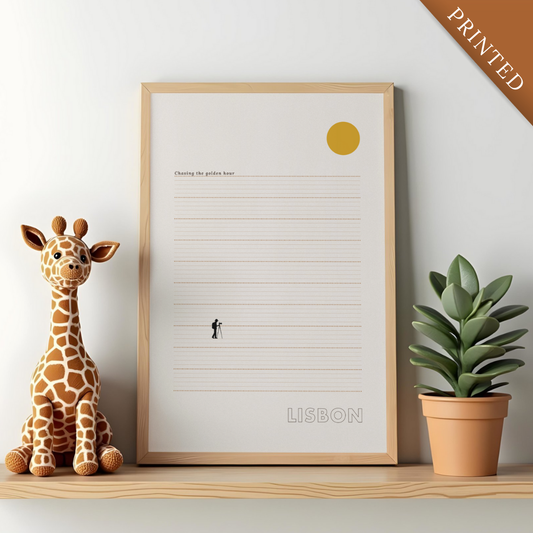 Lisbon Sunset Poster - Printed