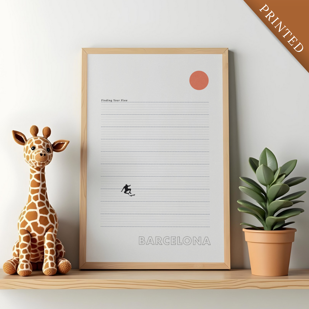 Barcelona Flowing Poster - Printed
