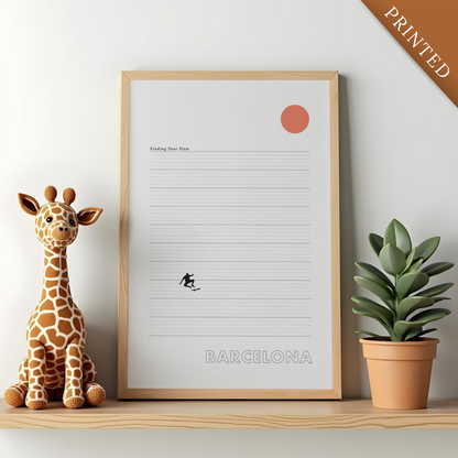 Barcelona Flowing Poster - Printed