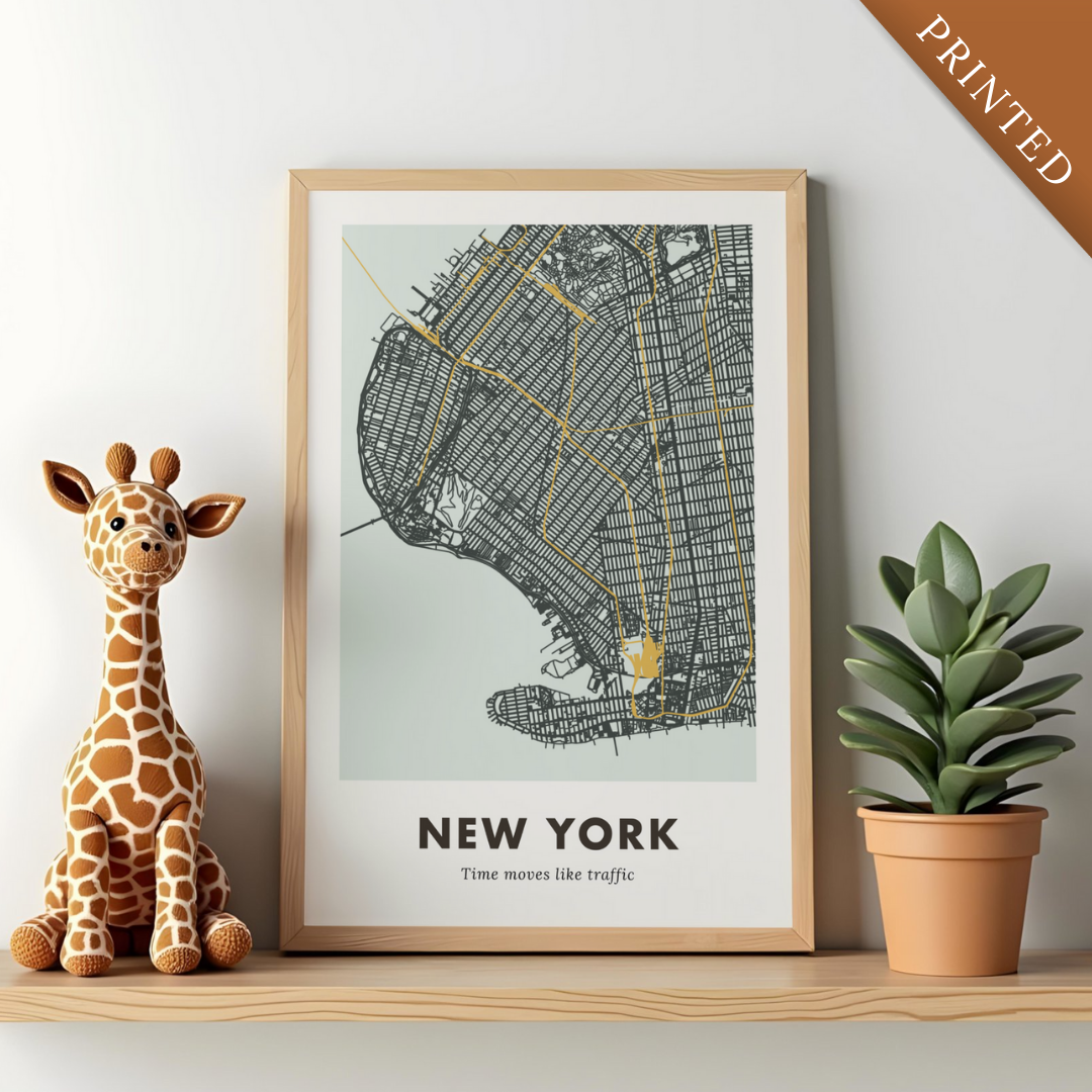 New York City Map - Printed