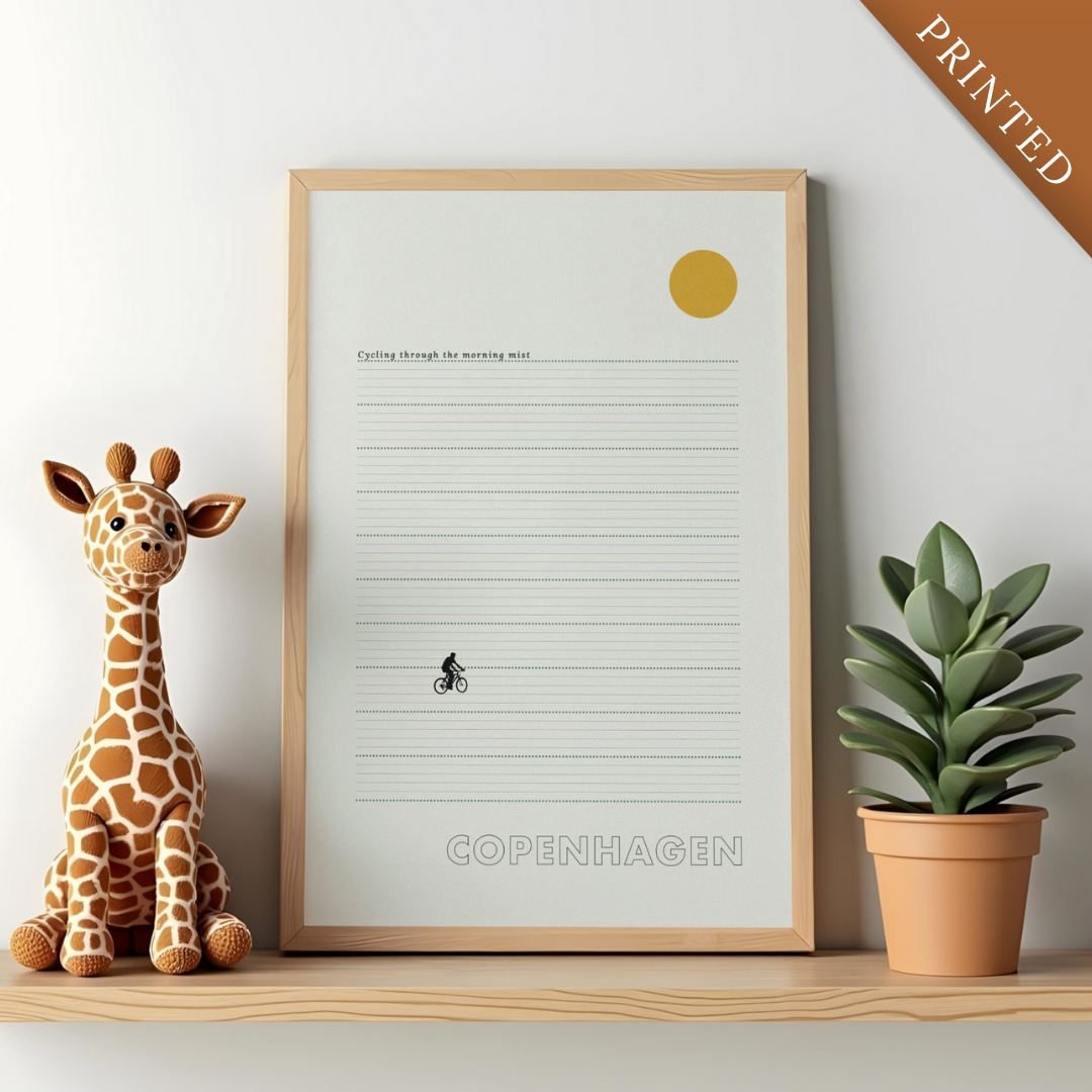 Copenhagen Cycle Poster - Printed