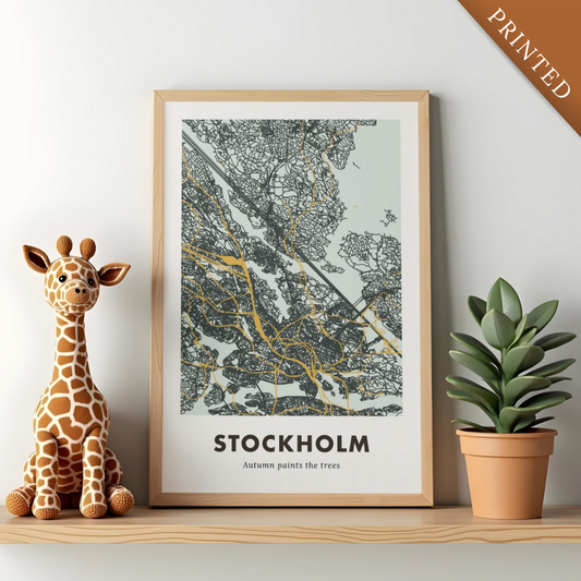 Stockholm City Map - Printed