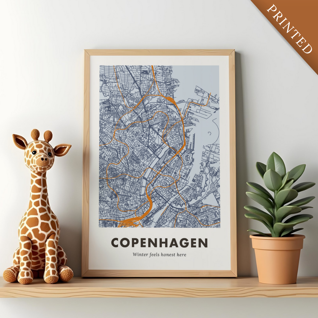 Copenhagen City Map - Printed