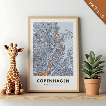 Copenhagen City Map - Printed