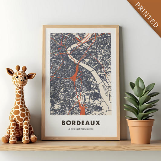 Bordeaux City Map - Printed
