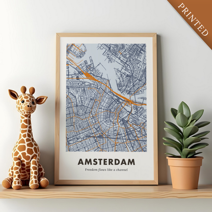 Amsterdam City Map - Printed
