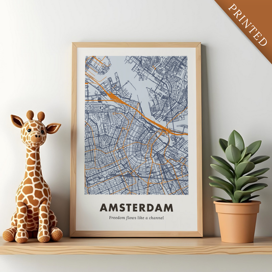Amsterdam City Map - Printed