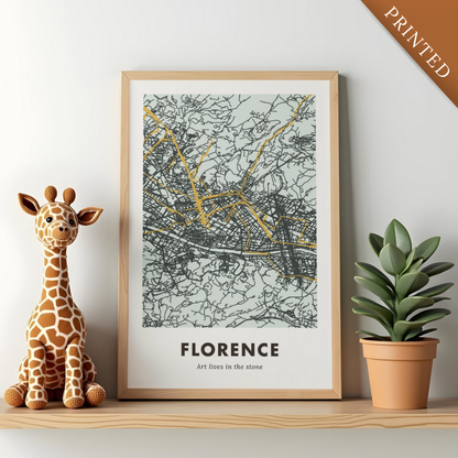 Florence City Map - Printed