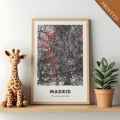 Madrid City Map - Printed