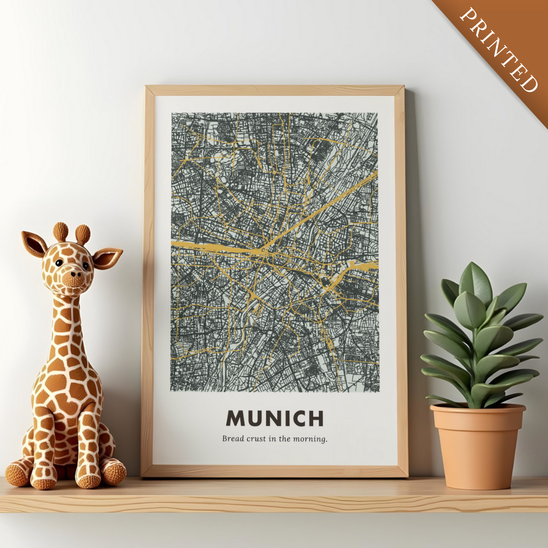 Munich City Map - Printed