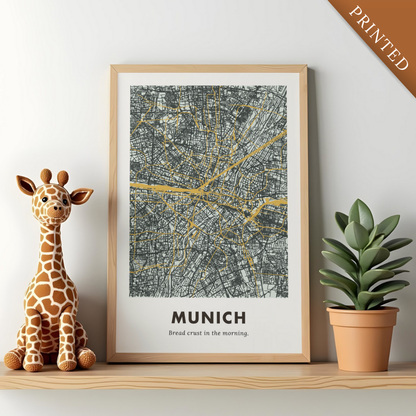 Munich City Map - Printed