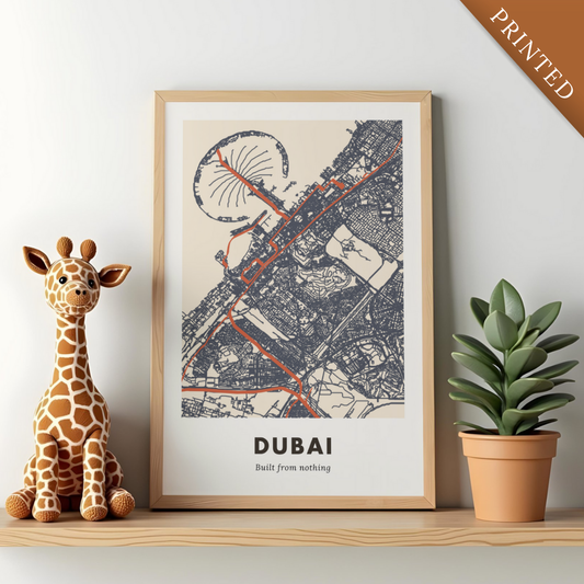 Dubai City Map - Printed