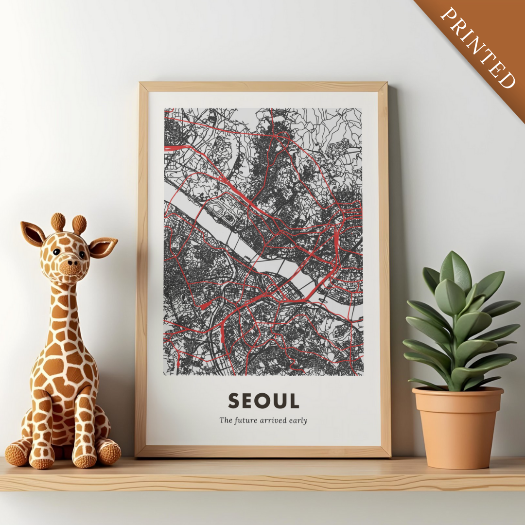 Seoul City Map - Printed