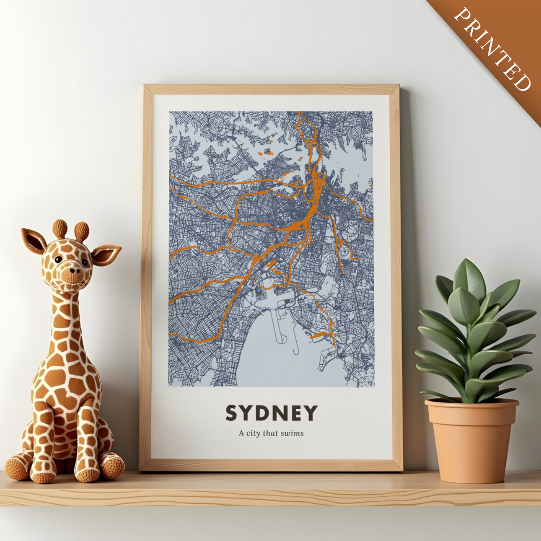 Sydney City Map - Printed