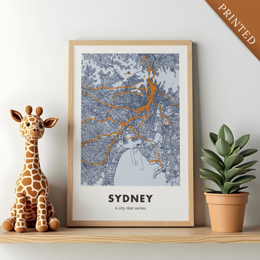 Sydney City Map - Printed