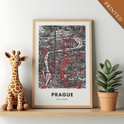 Prague City Map - Printed