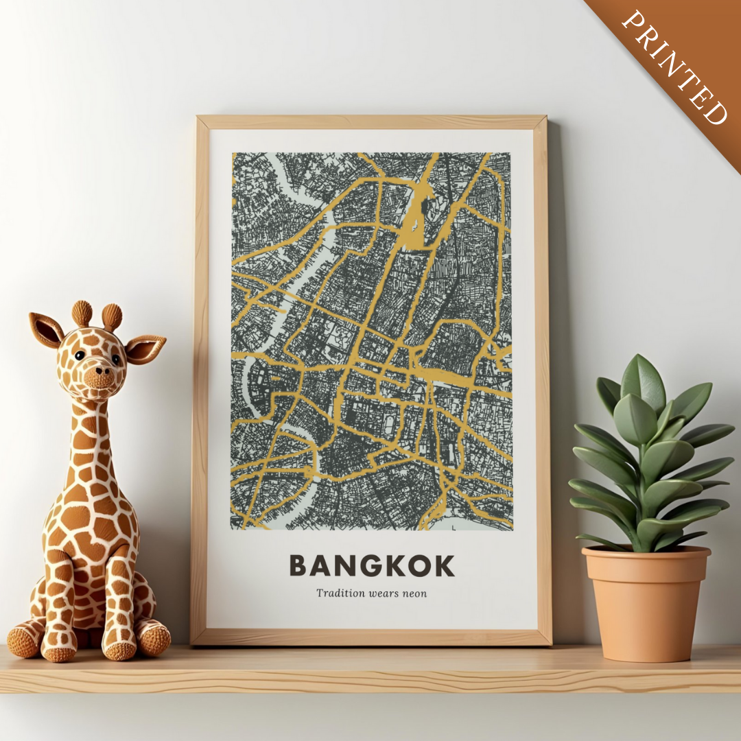 Bangkok City Map - Printed