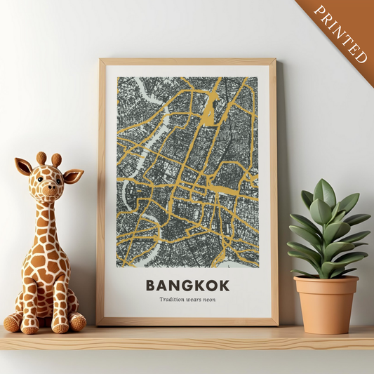 Bangkok City Map - Printed