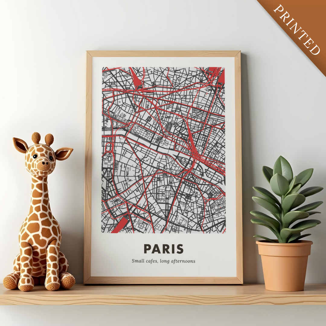 Paris City Map - Printed