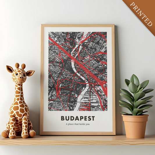Budapest City Map - Printed