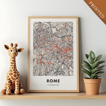Rome City Map - Printed