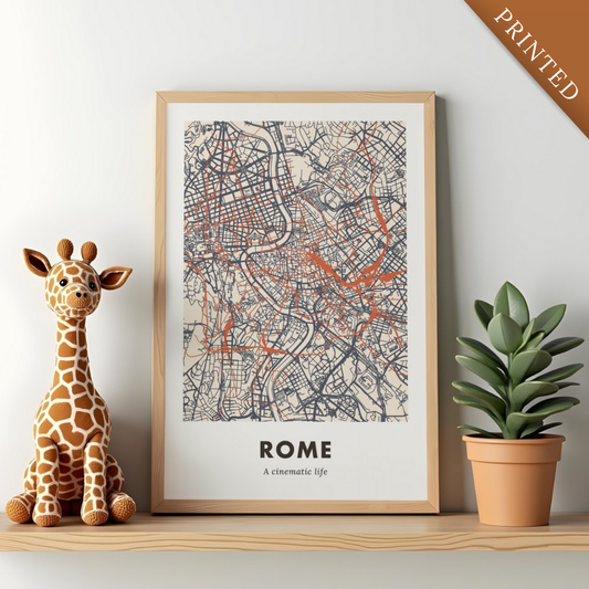 Rome City Map - Printed