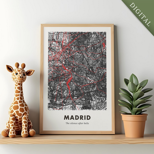 Madrid City Map - Digital