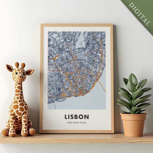 Lisbon City Map - Digital