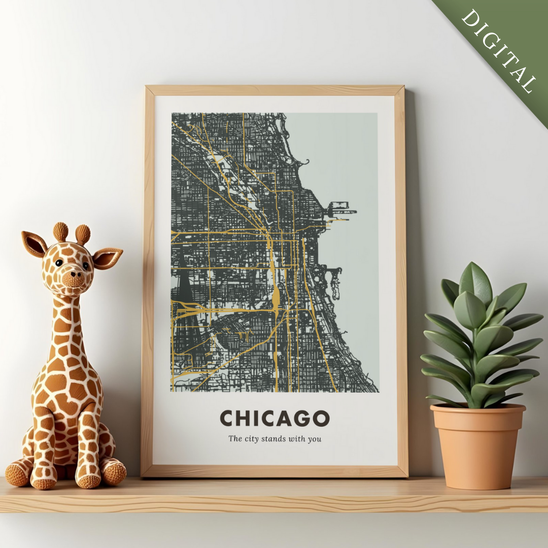 Chicago City Map - Digital