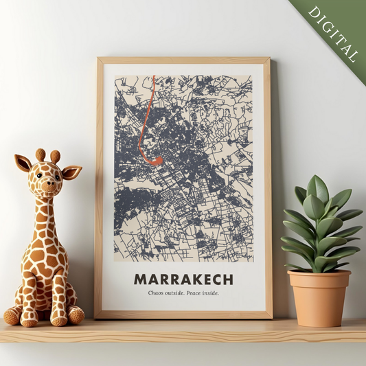 Marrakesh City Map - Digital